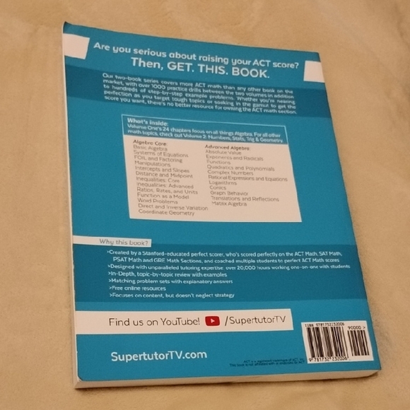 SupertutorTV ACT Math Book - Picture 2 of 2